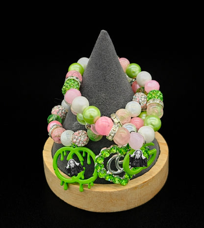 Beaded Charm Bracelet- 3pcs