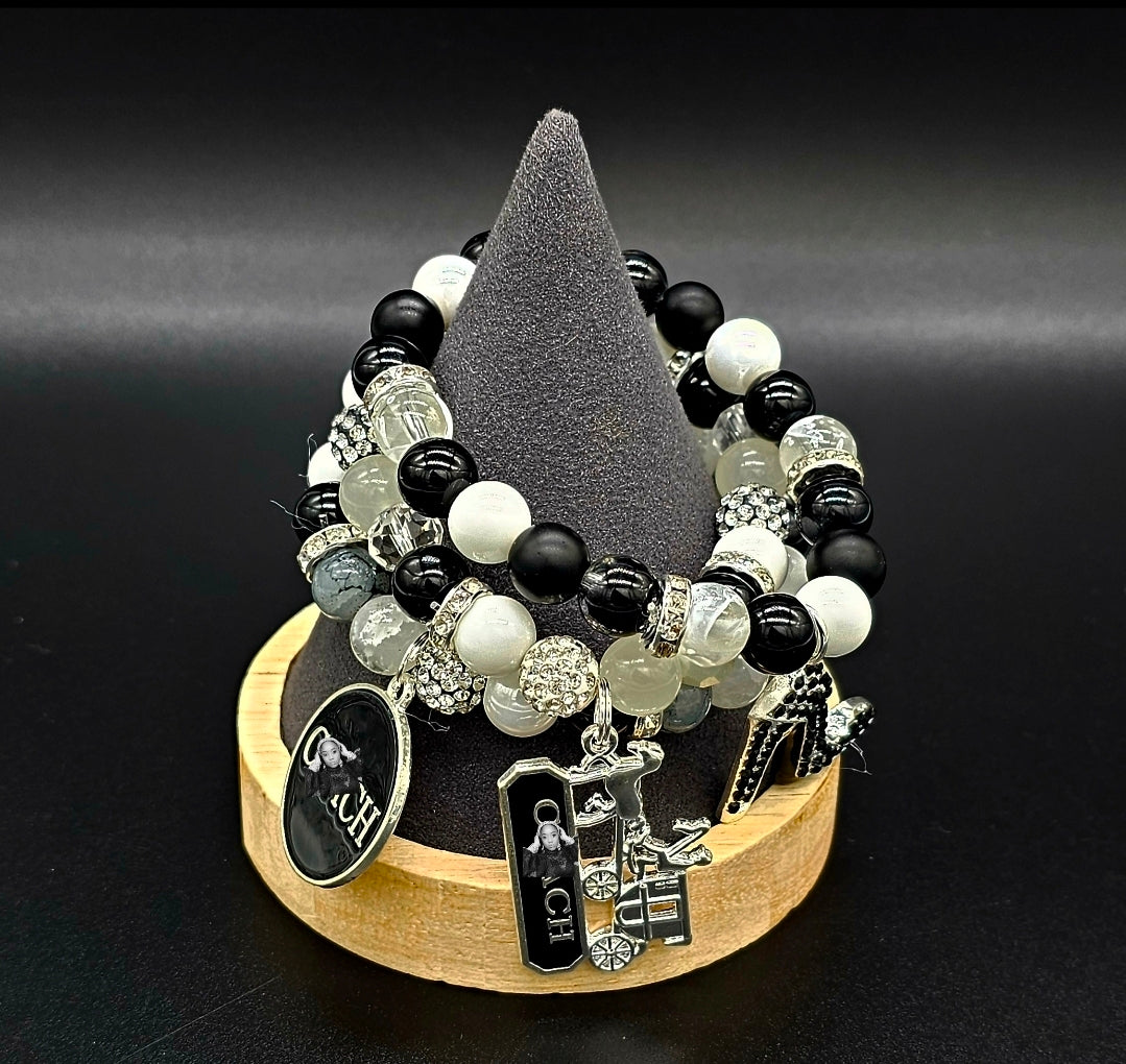 Beaded Charm Bracelet- 3pcs