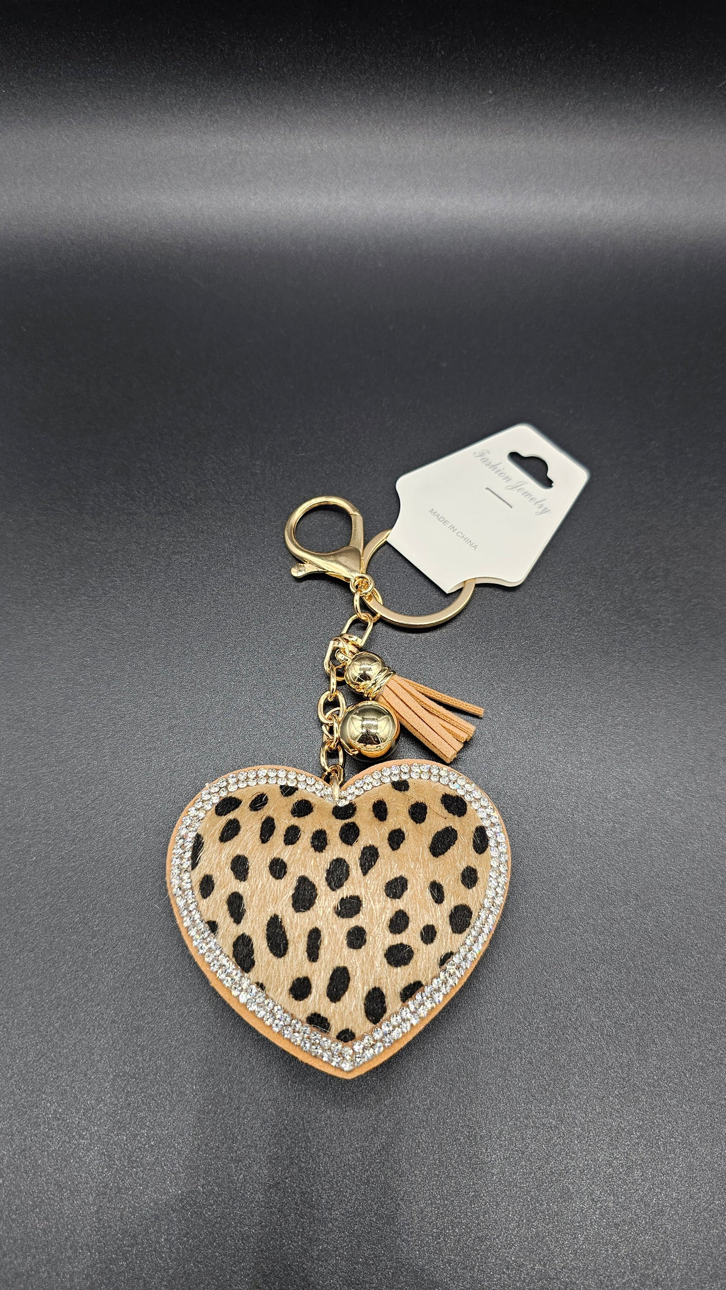 Heart: Animal Print- Bag Charm